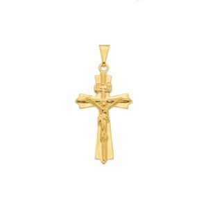 Pingente Dourado Crucifixo